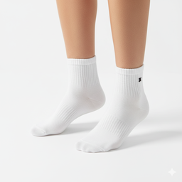 [10149] - 2 Pairs Men’s Cotton Blend Crew Socks – Soft, Breathable & Minimal 