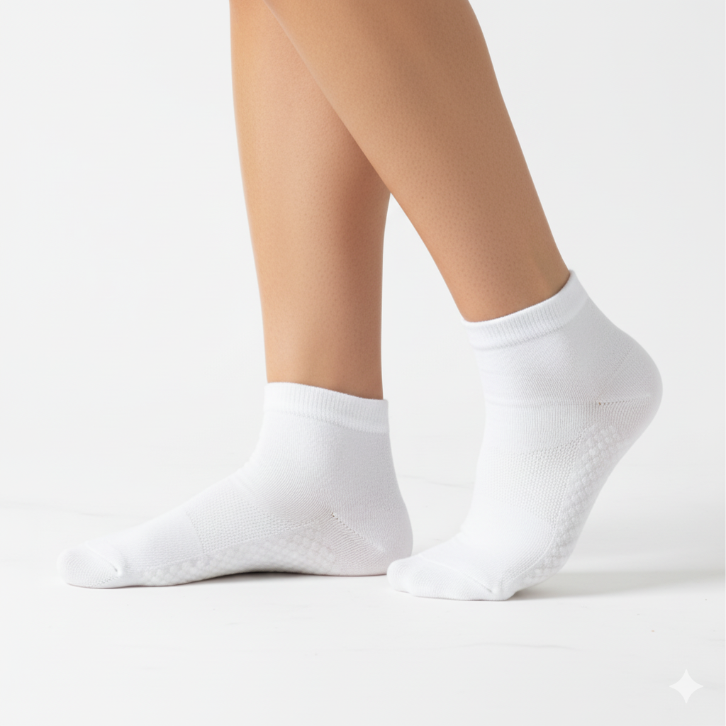 [10154] - 3 Pairs Men’s Cotton Blend Crew Socks – Odor-Resistant, Breathable & Minimal 