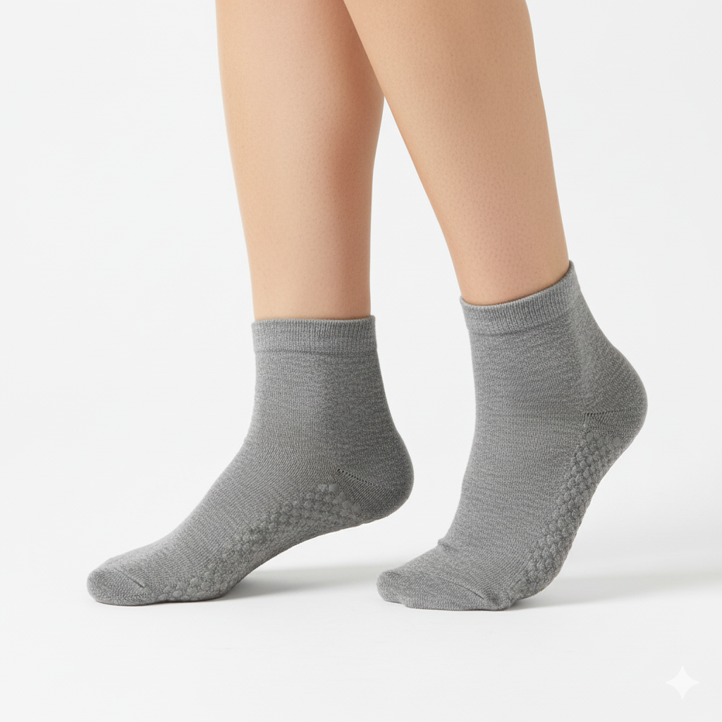 [10165] - 3 Pairs Men’s Cotton Blend High-Cut Crew Socks – Breathable, Cushioned & Sweat-Absorbing 