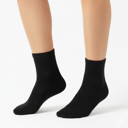 [10172] - 3 Pairs Men’s Cotton Blend High-Cut Crew Socks – Odor-Resistant, Breathable & Sweat-Absorbing 