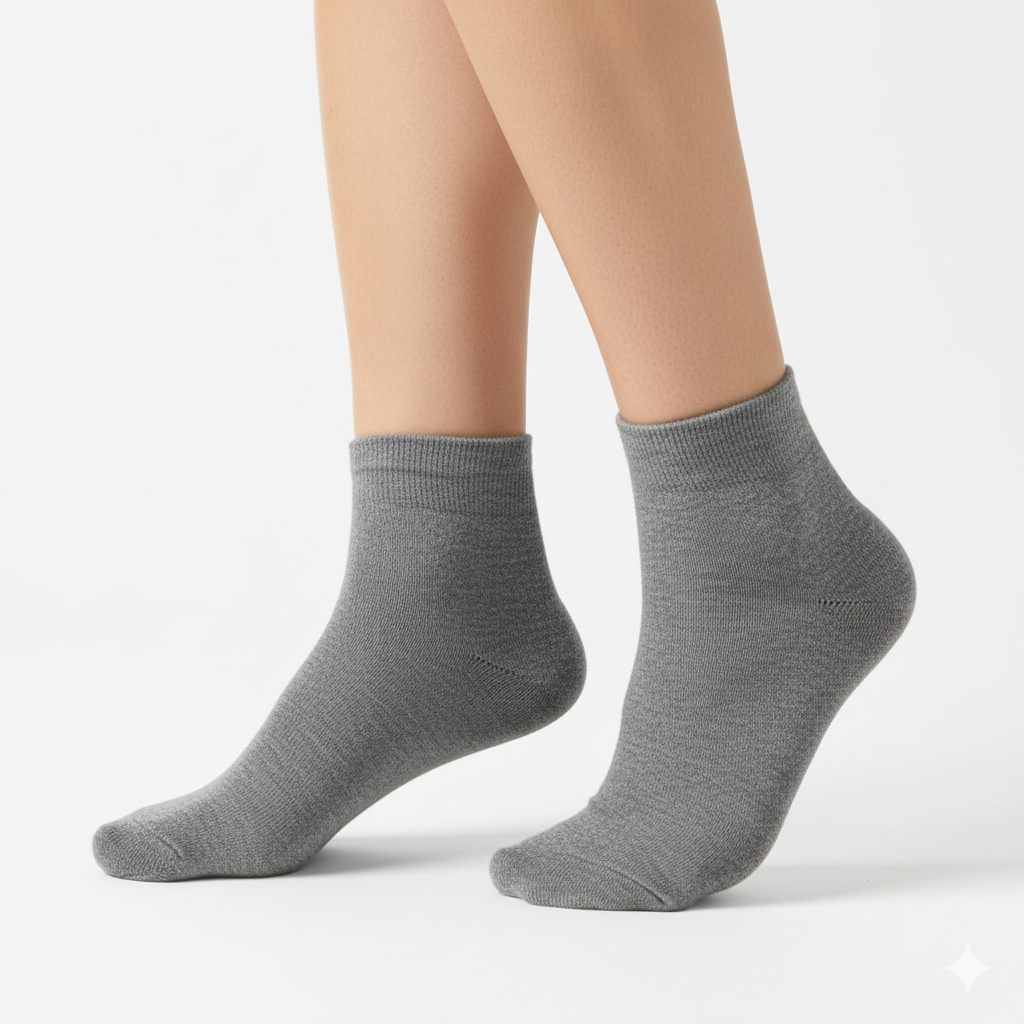 [10179] - 3 Pairs Men’s Cotton Blend Crew Socks – Breathable, Sweat-Absorbing & Minimal _0