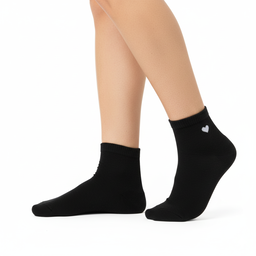 [10212] - 3 Pairs Women’s Low-Cut Cotton Socks – Trendy, Breathable & Sweat-Absorbing 