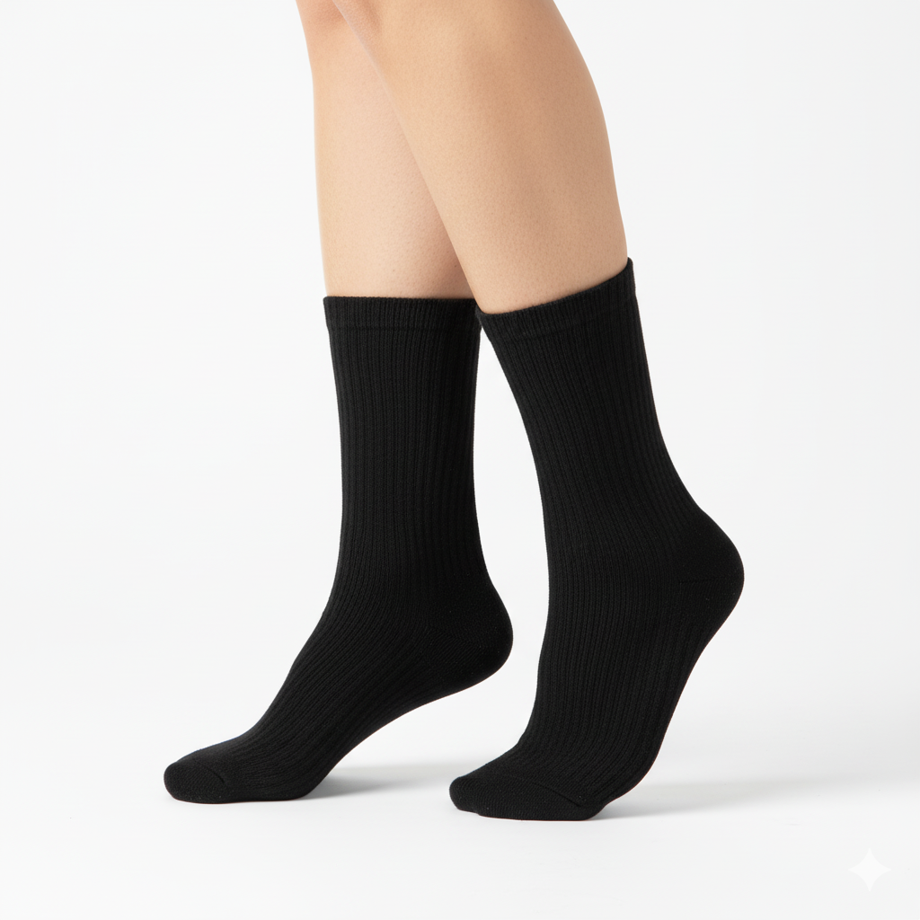 [10218] - 2–3 Pairs Men’s High-Cut Fiber-Blend Socks – Breathable & Sweat-Absorbing _0