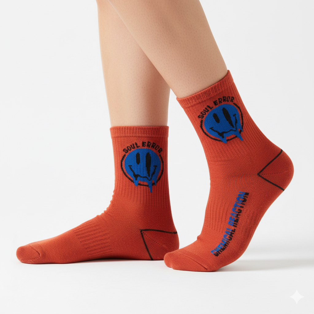 [10230 (M)] -  2–3 Pairs Men’s High-Cut Cotton Socks – Trendy, Breathable & Casual 