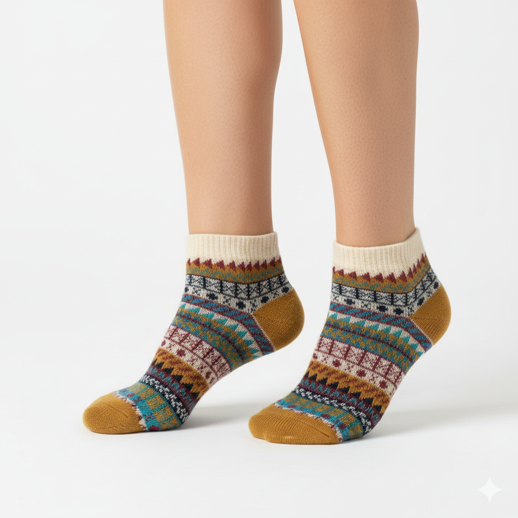 [10234] - 3 Pairs Women’s Low-Cut Cotton Socks – Trendy, Breathable & Casual _0