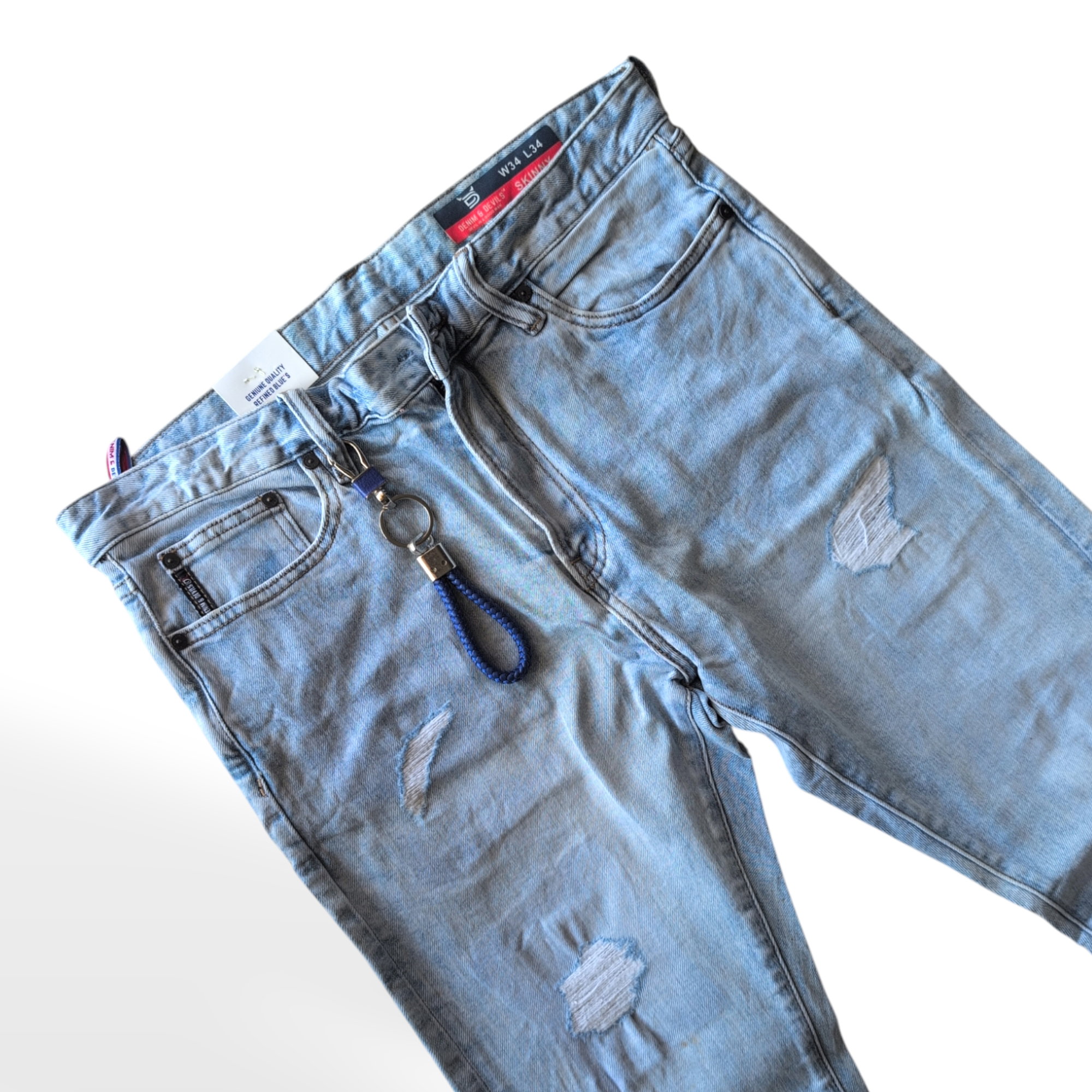 DENIM & DEVILS LIMITED EDITION SKY BLUE JEANS FOR MEN_4