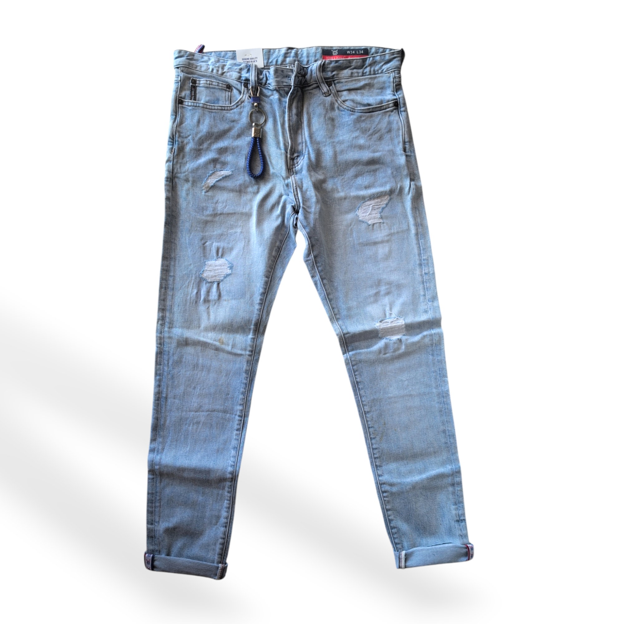 DENIM & DEVILS LIMITED EDITION SKY BLUE JEANS FOR MEN_3