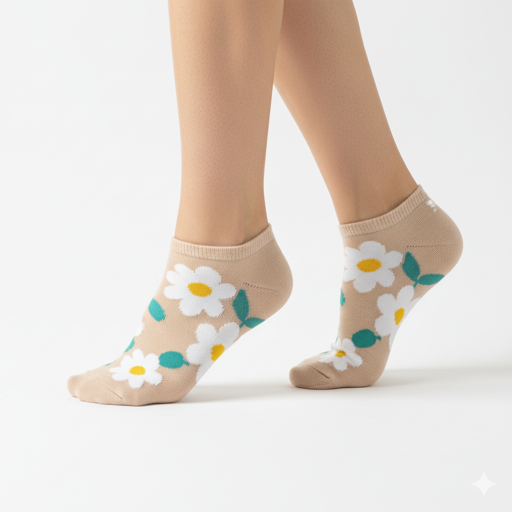 (10221)- 5 Pair (Random) Women’s Low-Cut Socks – Cotton, Casual, Breathable & Minimal Style