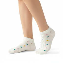 (10221)- 5 Pair (Random) Women’s Low-Cut Socks – Cotton, Casual, Breathable & Minimal Style