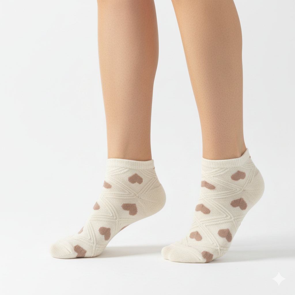 (10221)- 5 Pair (Random) Women’s Low-Cut Socks – Cotton, Casual, Breathable & Minimal Style_2