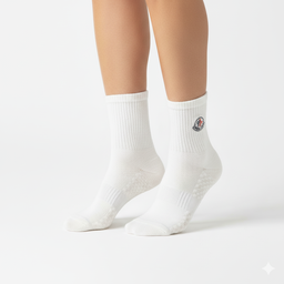 [10186] - 2 Pairs Unisex’s Cotton Crew Socks – Antibacterial, Cushioned & Breathable 
