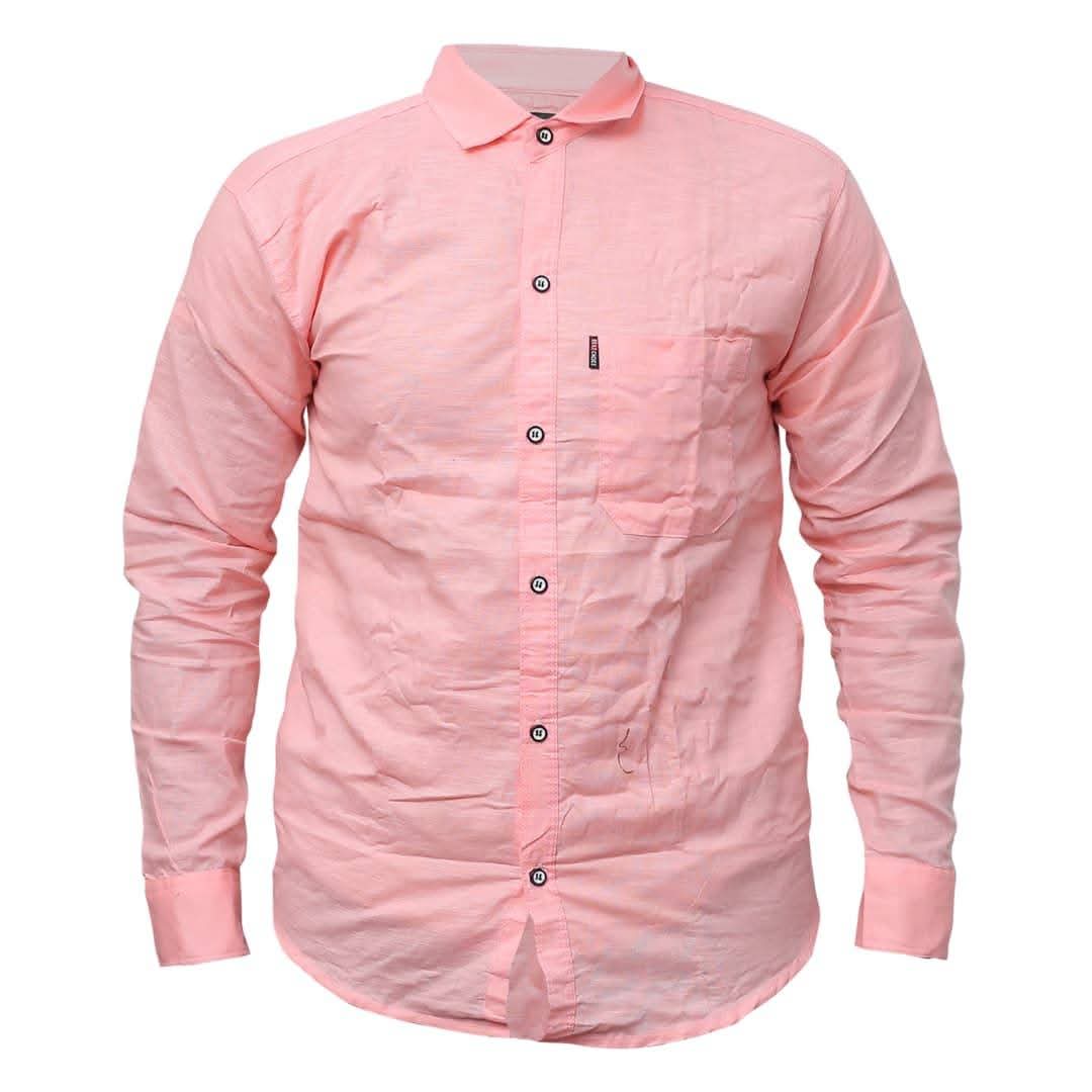 Long sleeved shirts linen and cotton _1