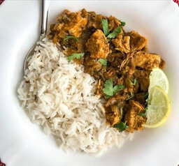 Chicken Curry with Bagara Rice