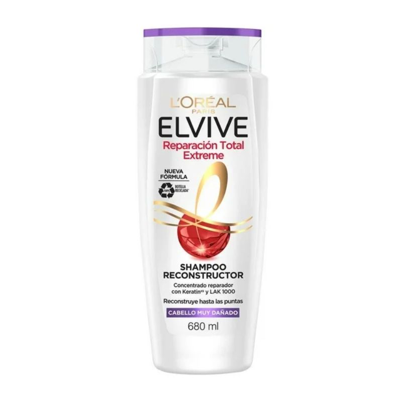 Shampoo L'Oréal ELVIVE 680 ml REPARACIÓN TOTAL EXTREME