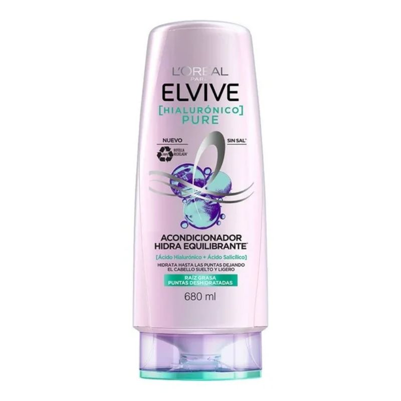Acondicionador L'Oréal ELVIVE 680 ml PURE_0