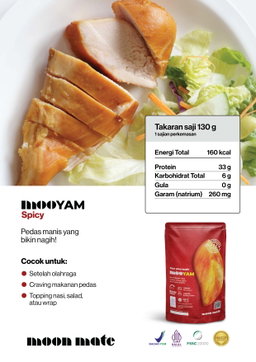 MOOYAM Spicy : Dada Ayam Asap Spicy 130gram