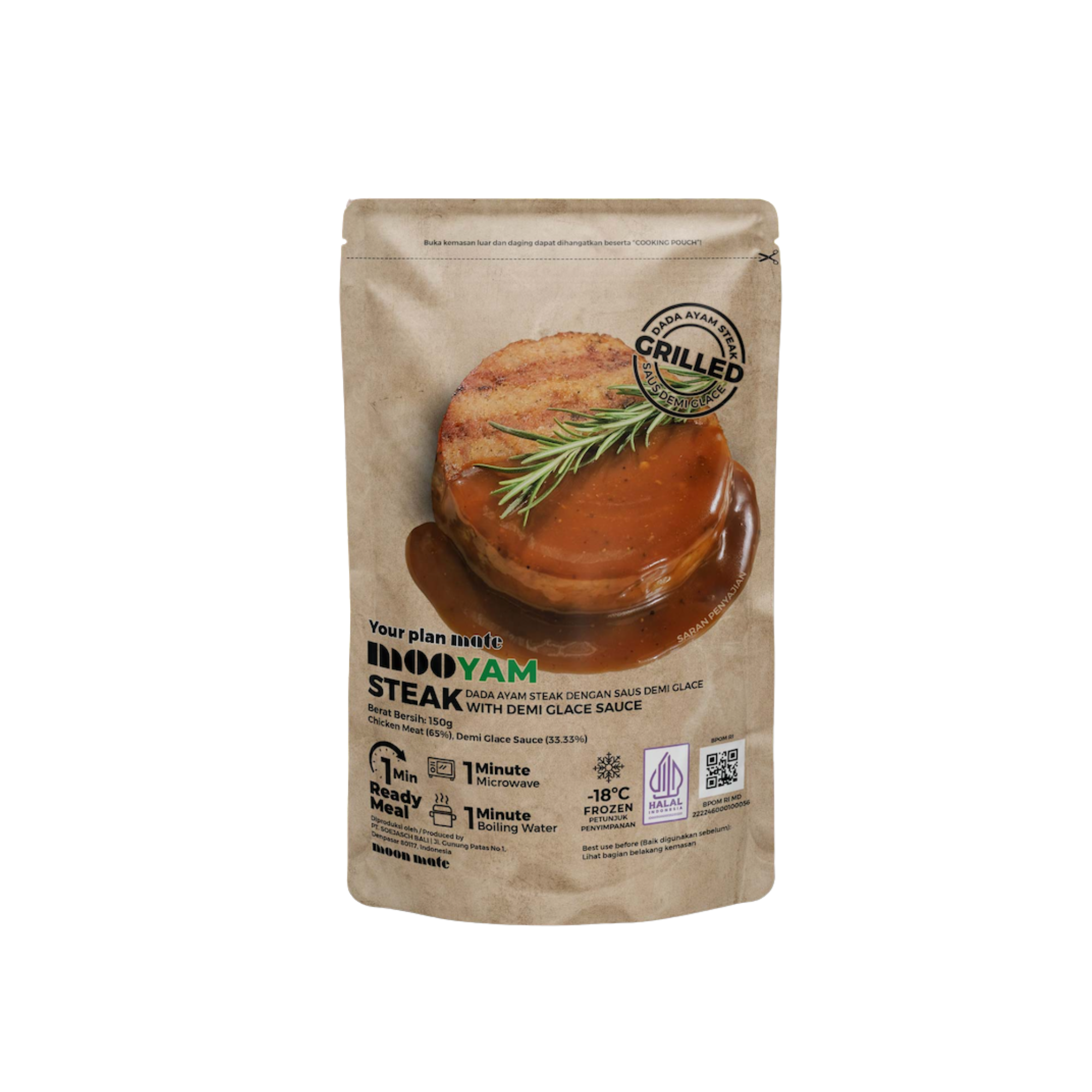 MOOYAM Steak : Dada Ayam Steak Panggang Demiglace 150gram_0