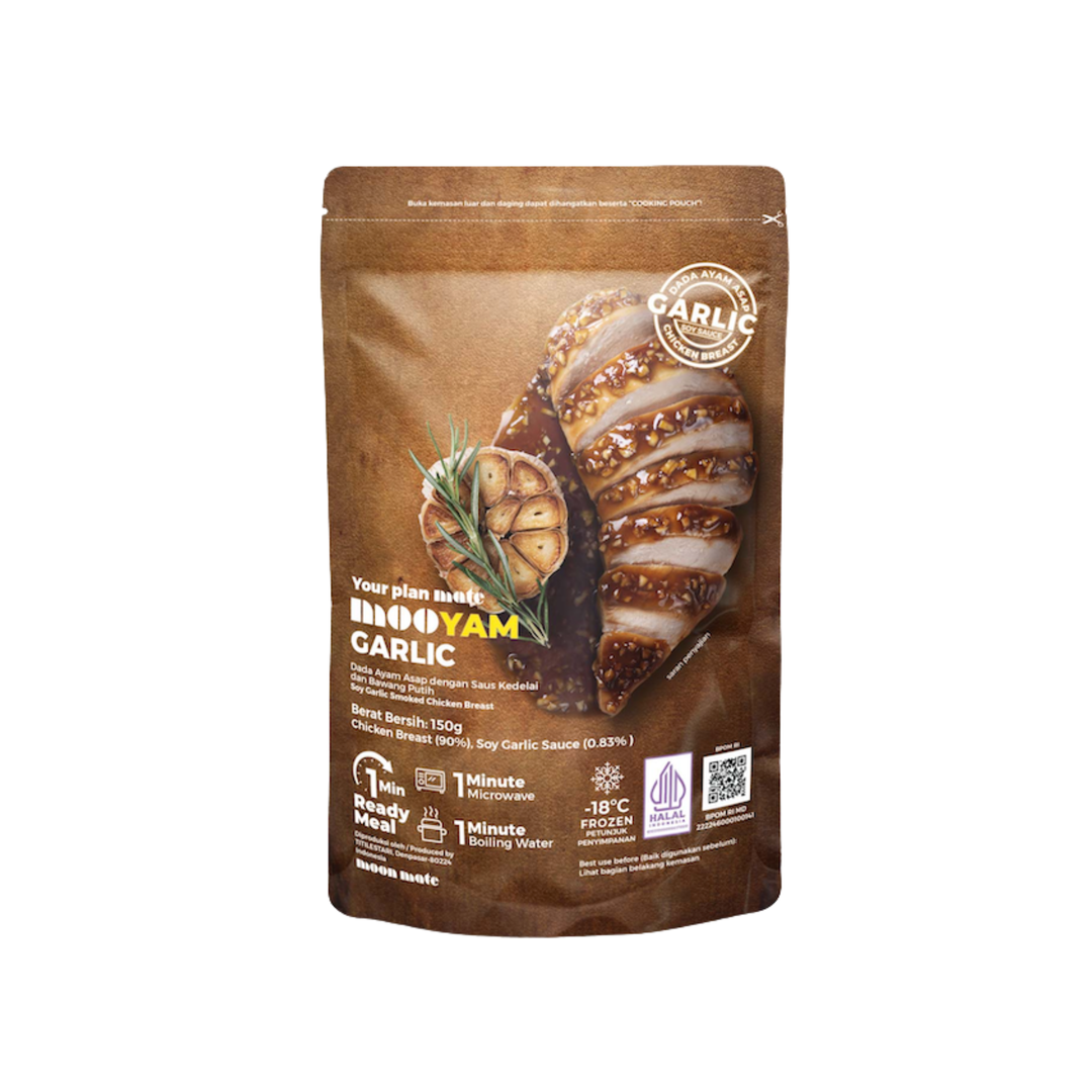 MOOYAM Garlic: Dada Ayam Asap Soy Garlic teriyaki 150gram