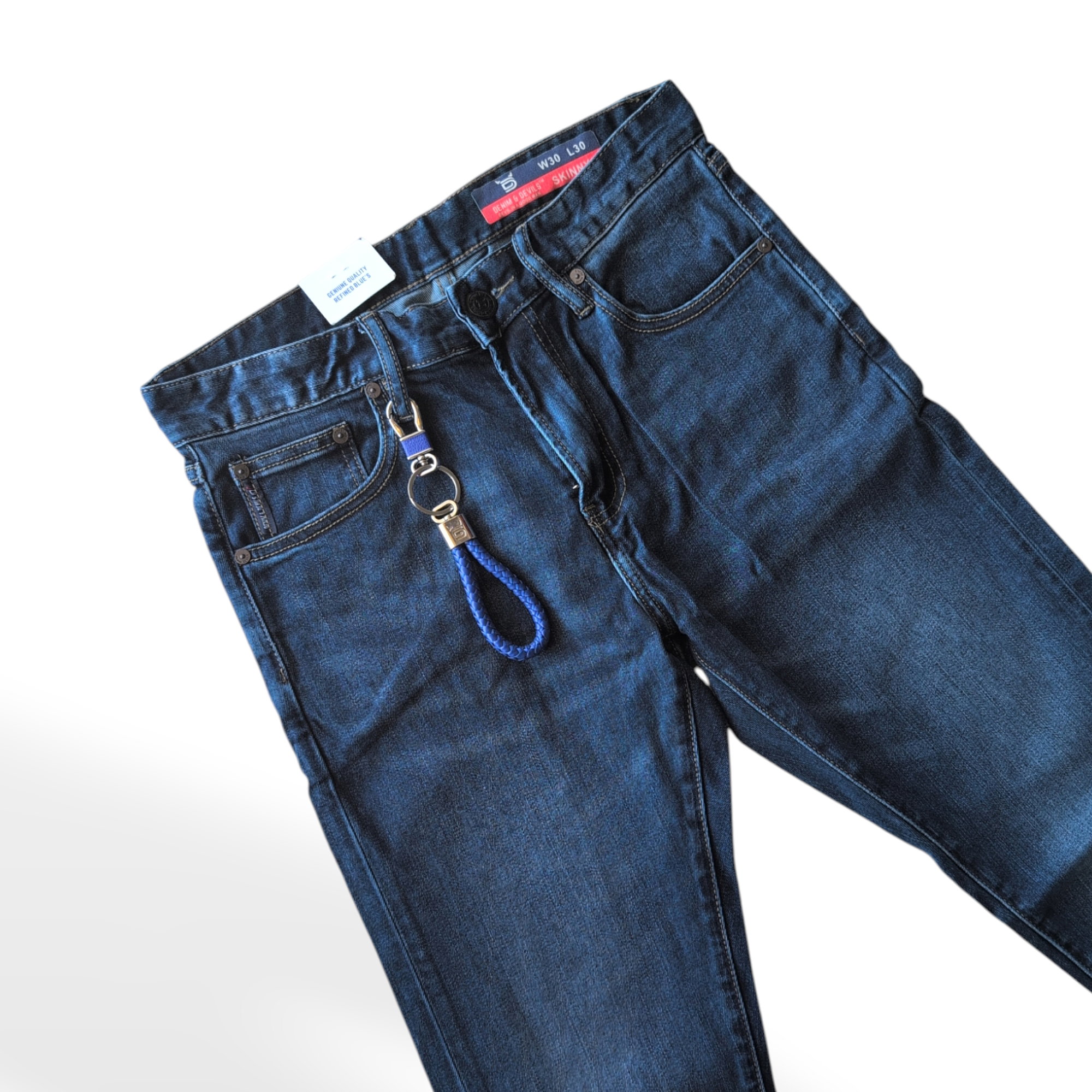 DENIM & DEVILS BLUE JEANS FOR MEN (SKINNY )_4