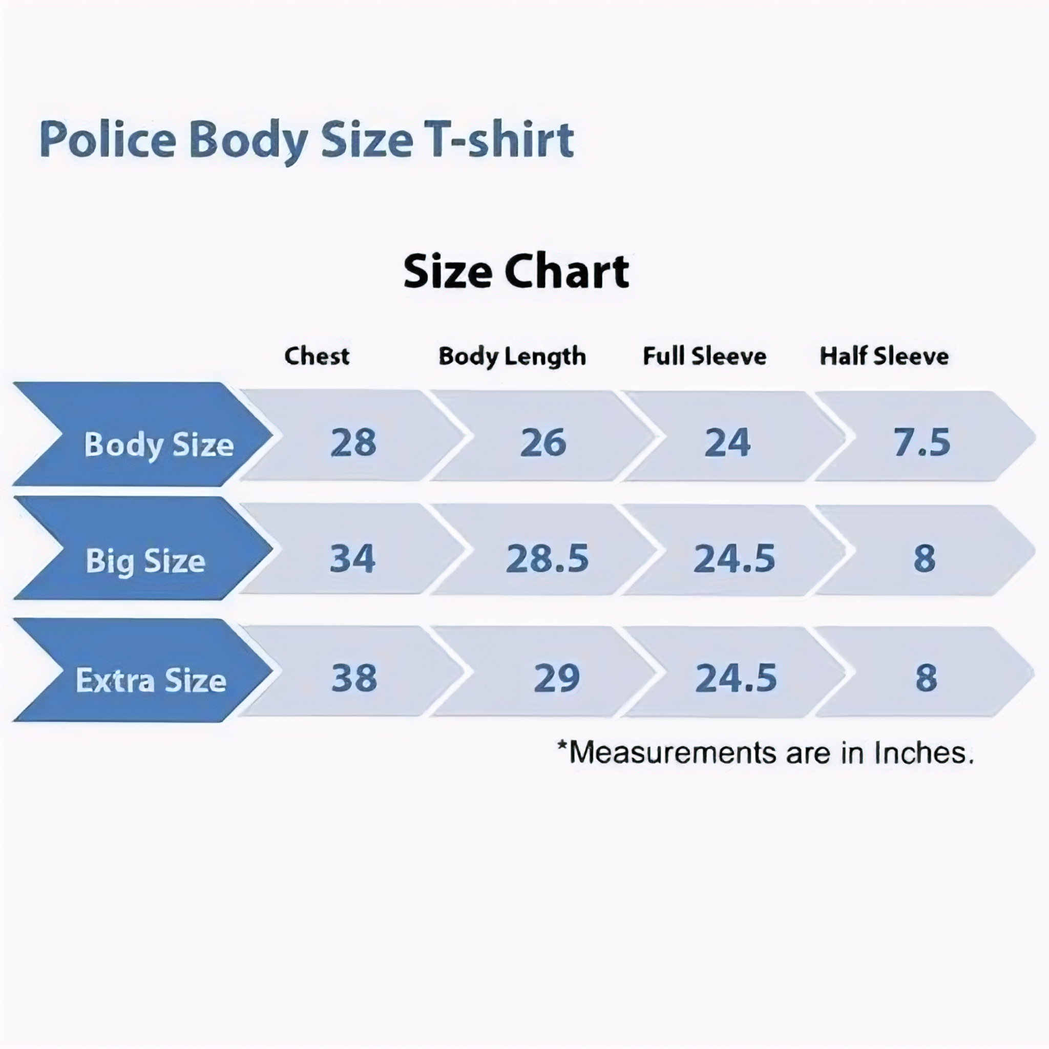 Police Brand Men's T-Shirt | Body Size_4