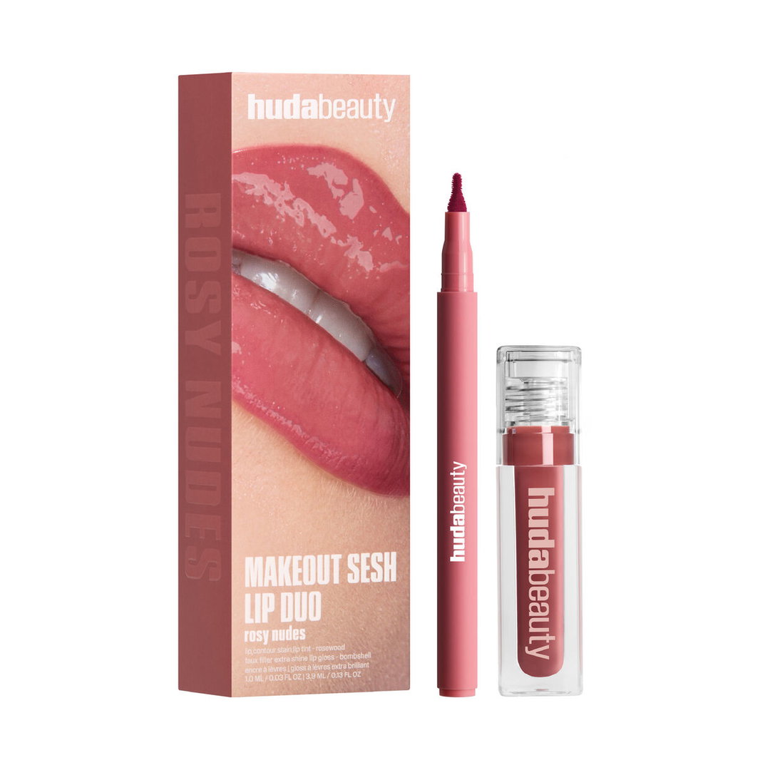 Huda beauty - Makeout Sesh Lip Duo Rosy Nudes