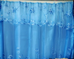 Cortina organza sin cenefa