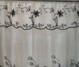 Cortina organza sin cenefa