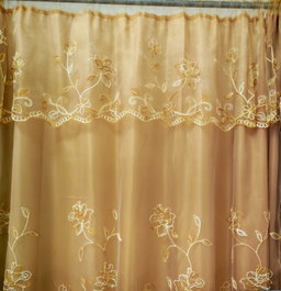 Cortina organza sin cenefa