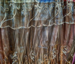 Cortina organza sin cenefa