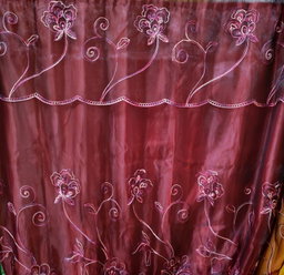 Cortina organza sin cenefa