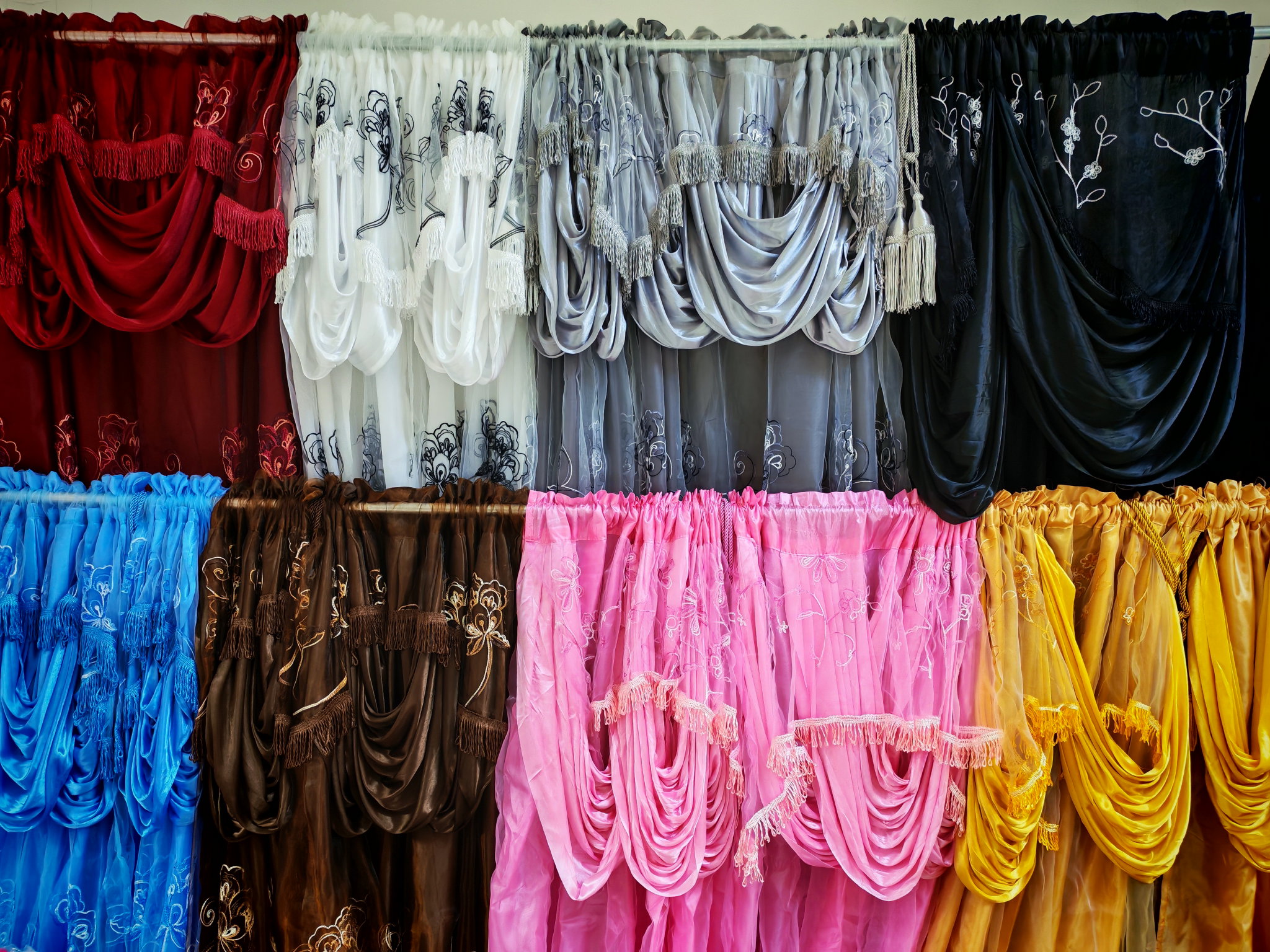 Cortinad de organza con cenefa _0