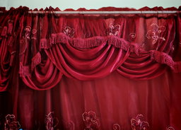 Cortinad de organza con cenefa 