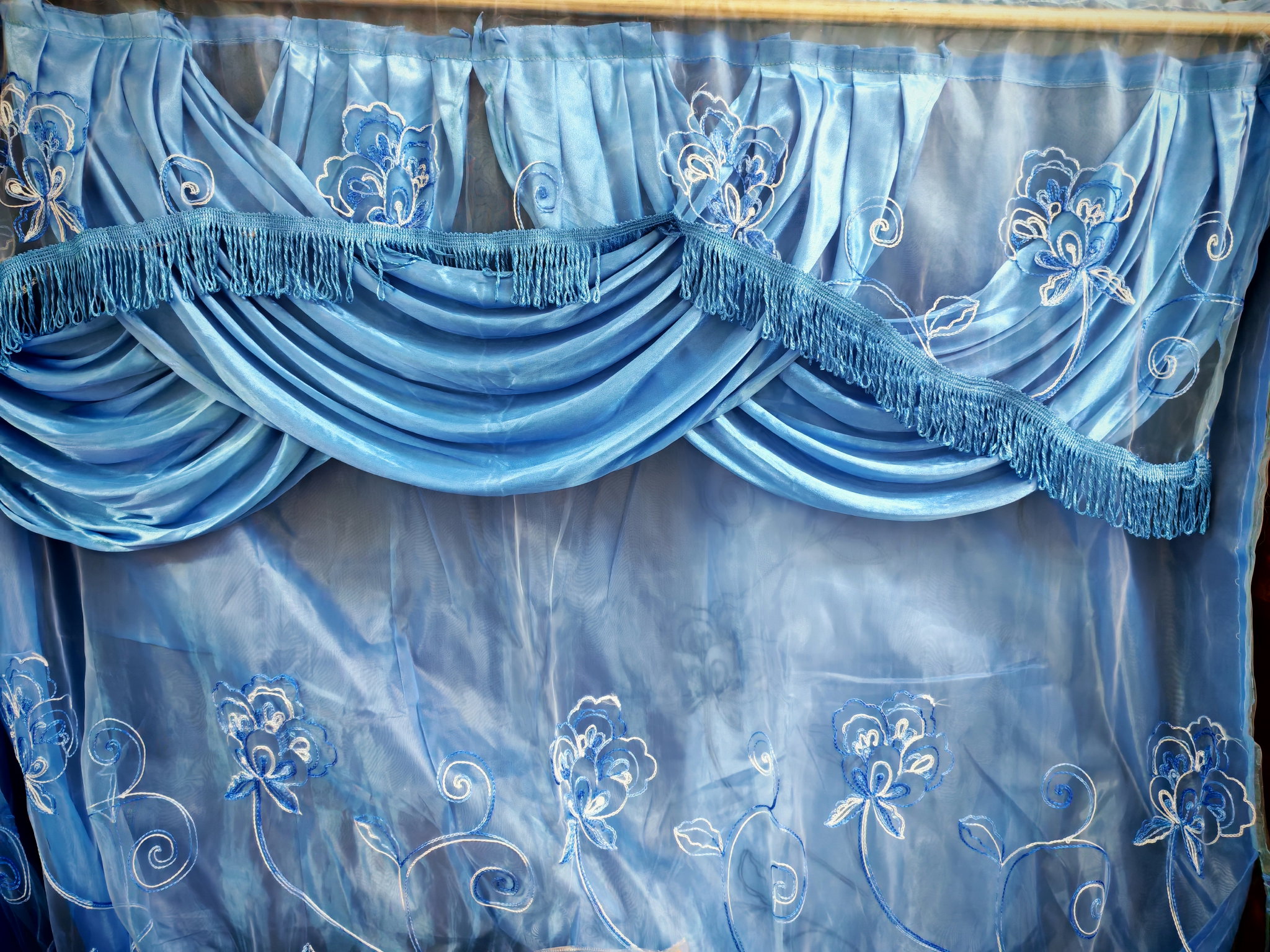 Cortinad de organza con cenefa _8