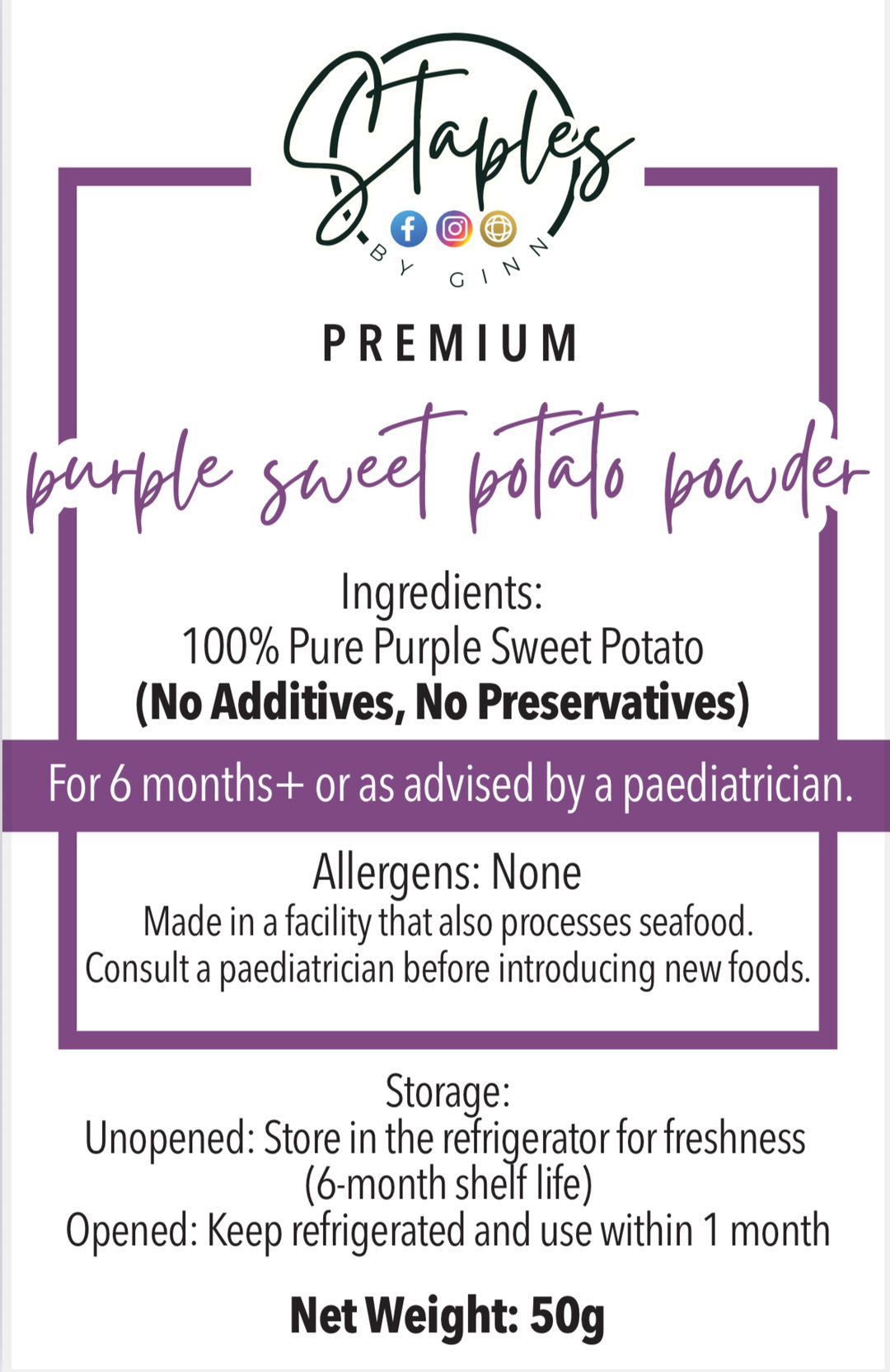 Premium Purple Sweet Potato Powder