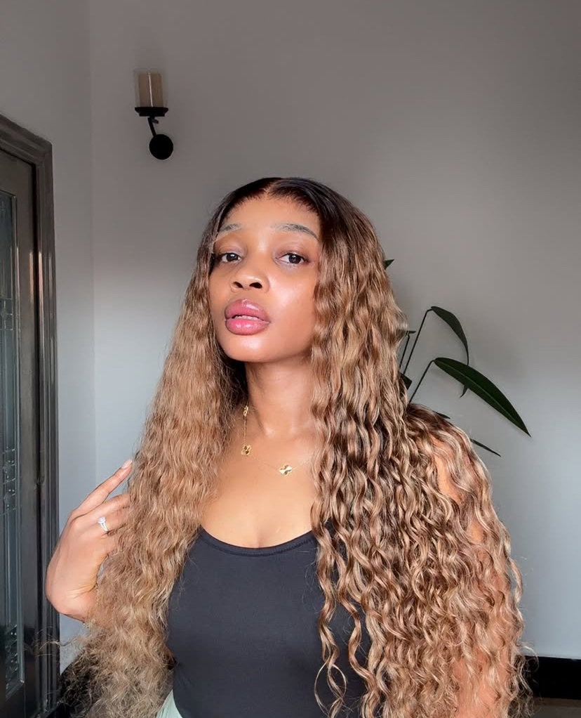 28” blonde loose coils blend_0
