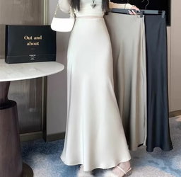 Rok Satin Silk Premium Flowy Long Basic Maxi