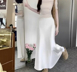 Rok Satin Silk Premium Flowy Long Basic Maxi