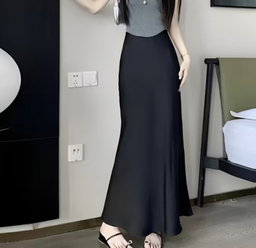 Rok Satin Silk Premium Flowy Long Basic Maxi