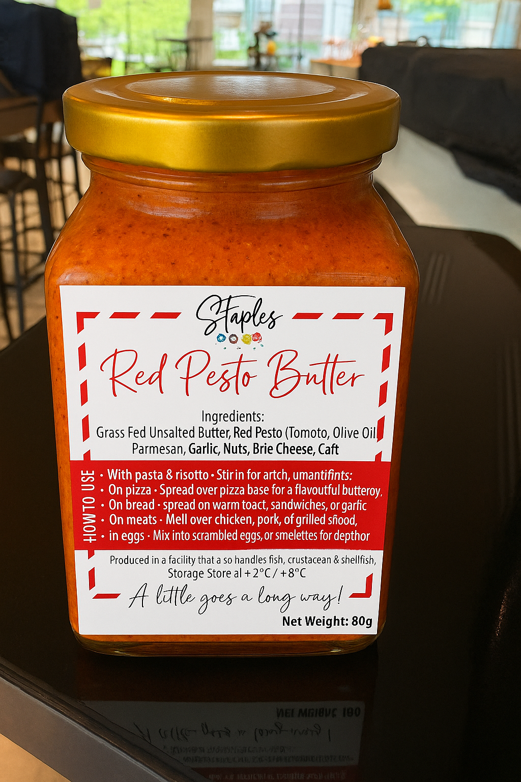 Red Pesto Butter with Honey and Brie