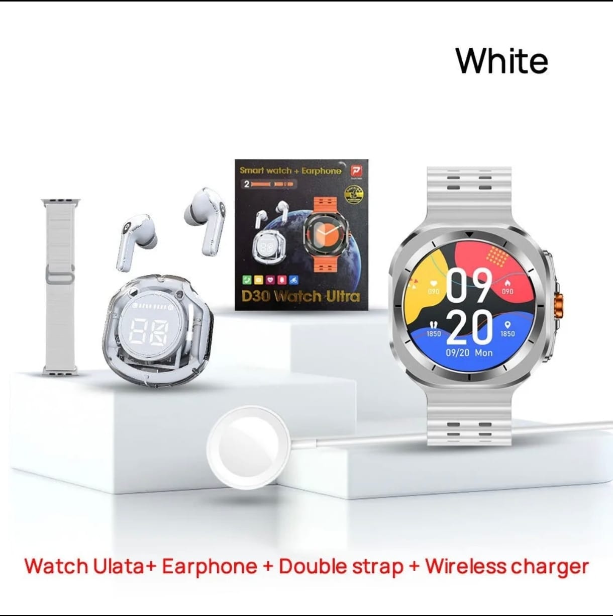 D30 Smartwatch combo (free band and earbuds)_3