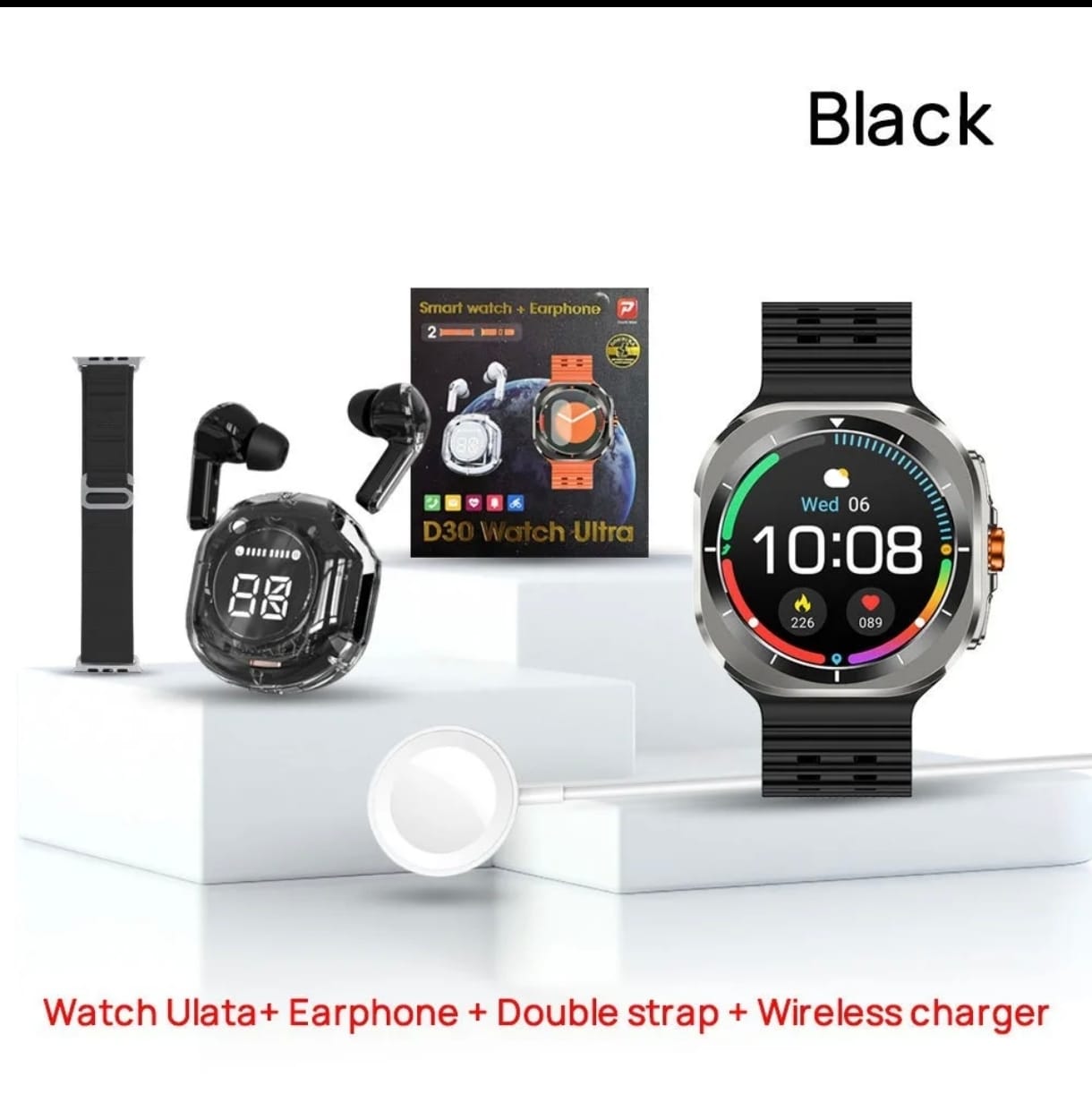 D30 Smartwatch combo (free band and earbuds)_5