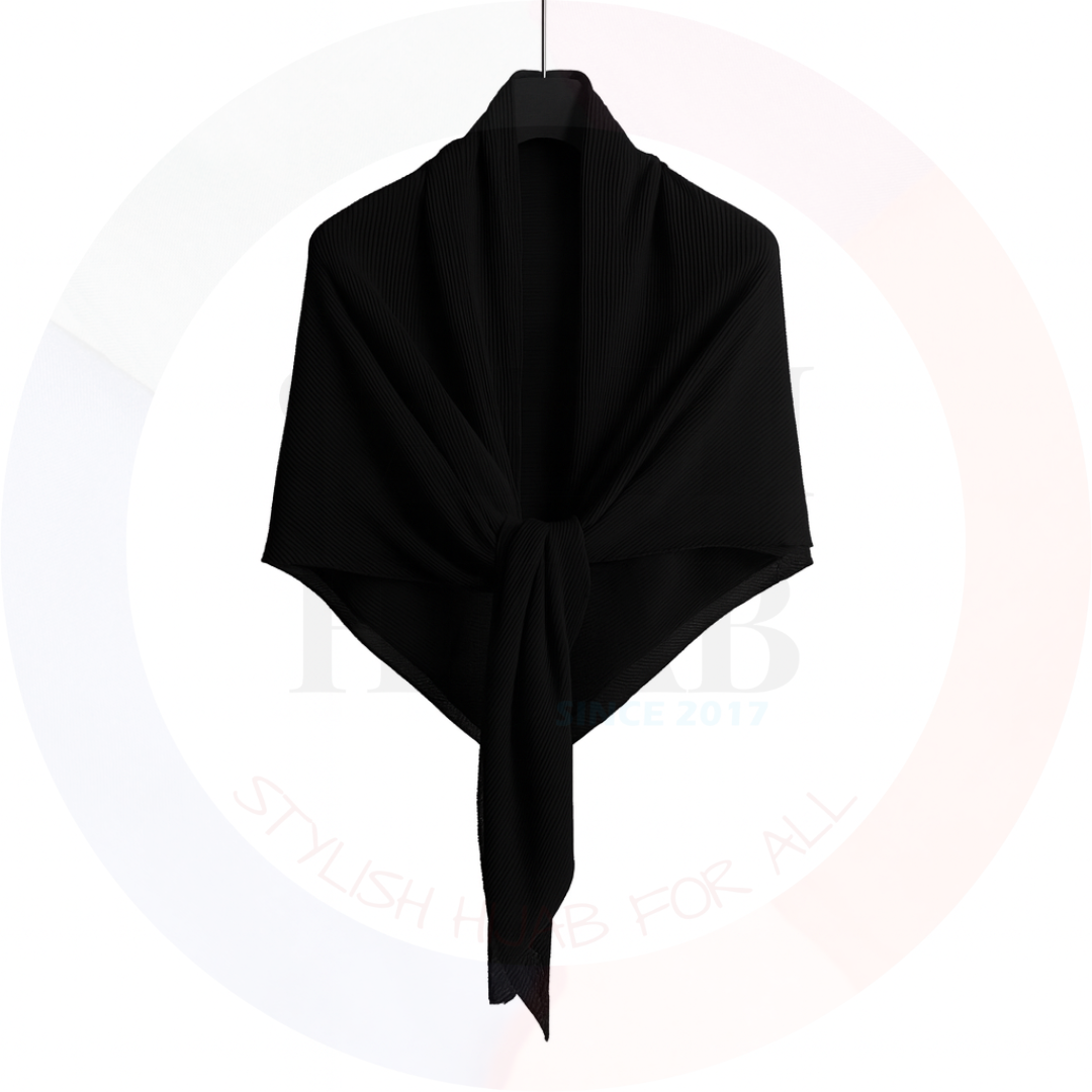 Pleated Chiffon Rhombus scarf_1
