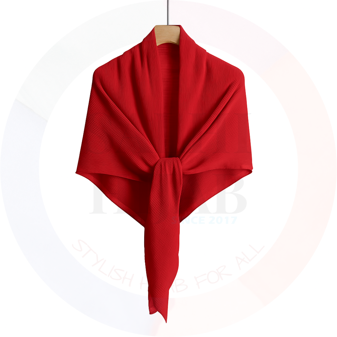 Pleated Chiffon Rhombus scarf_2