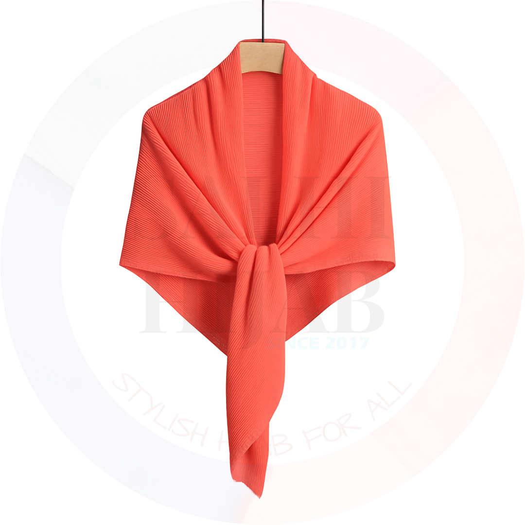 Pleated Chiffon Rhombus scarf_7