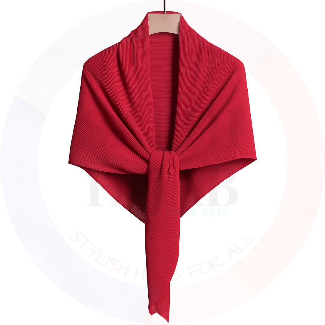 Pleated Chiffon Rhombus scarf_12