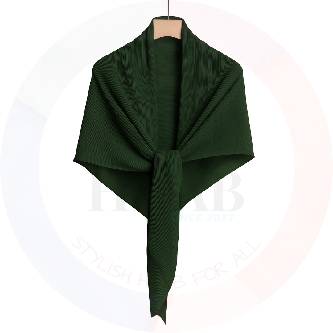 Pleated Chiffon Rhombus scarf_16