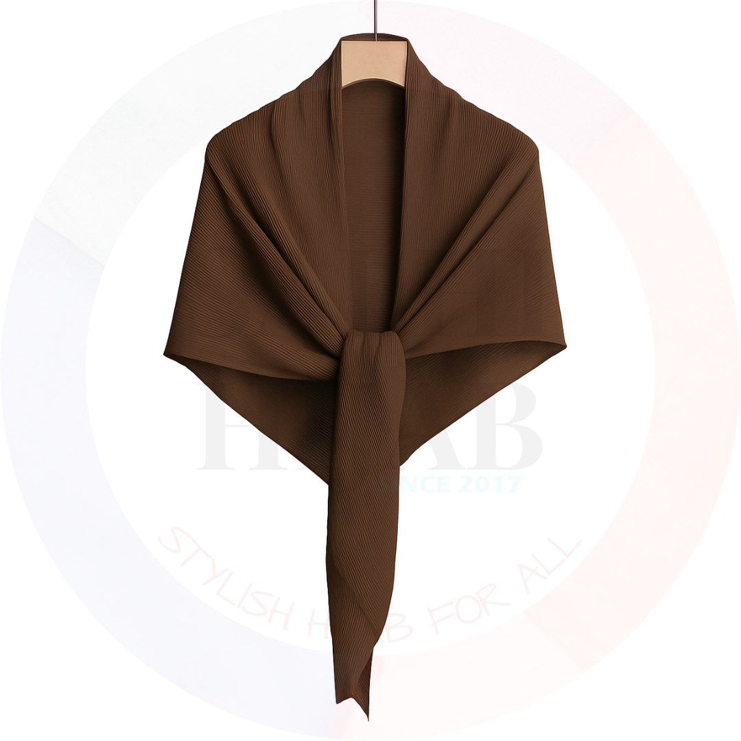 Pleated Chiffon Rhombus scarf_17