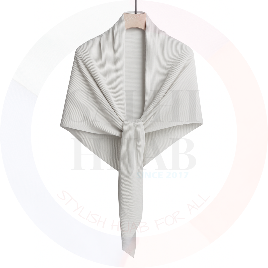 Pleated Chiffon Rhombus scarf_19