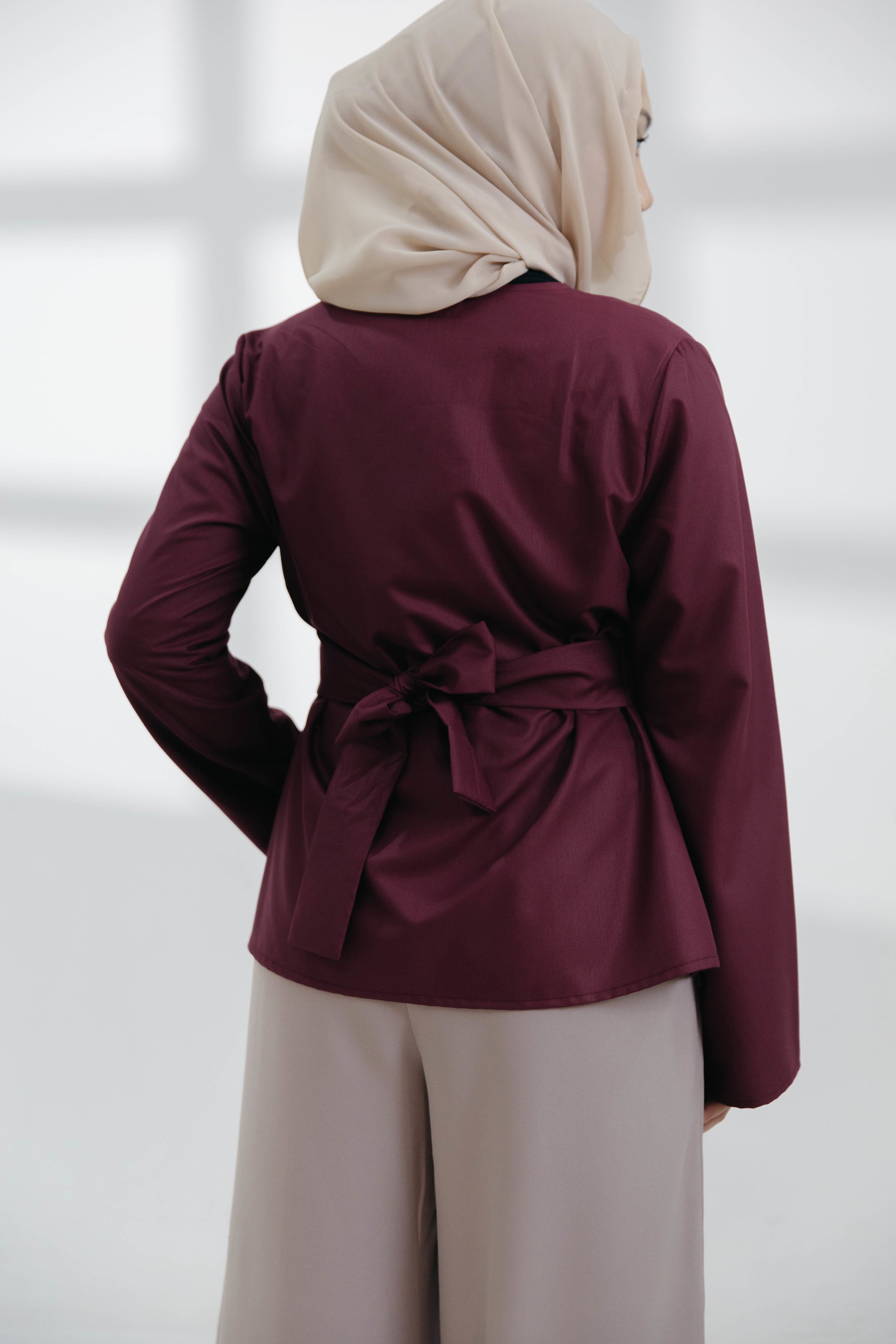 Ayla Top in Maroon_2