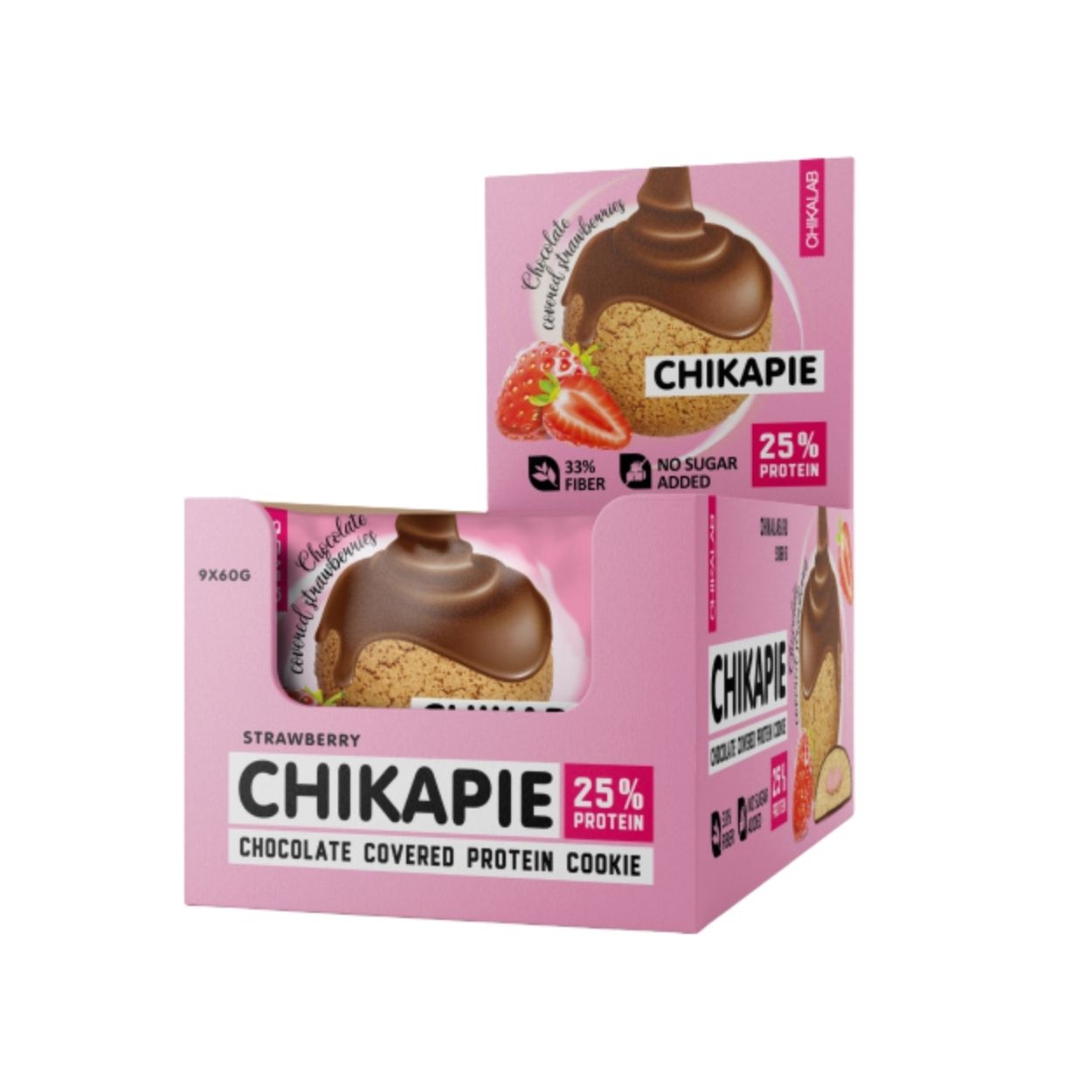 CL Chocolate covered Protein Cookie with filling Strawberry _0